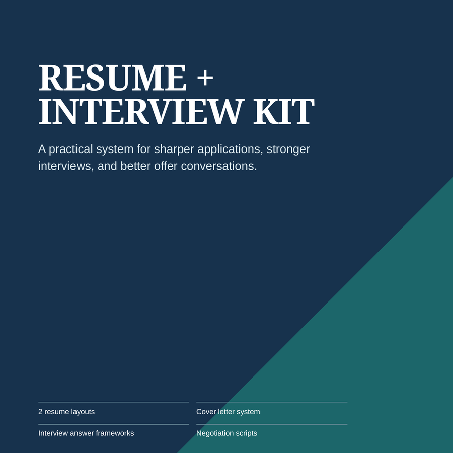 Resume and Interview Kit cover